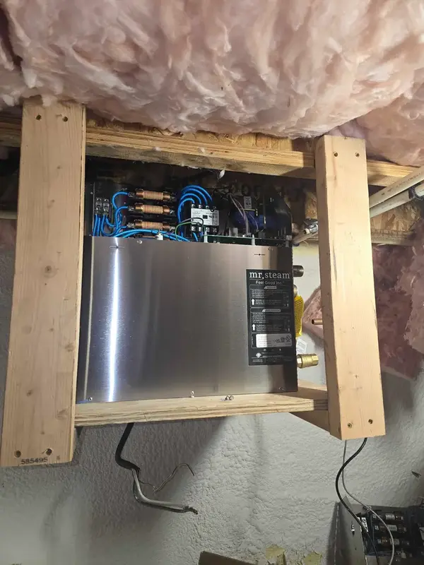 Electric heater installed in an attic in St. George, UT