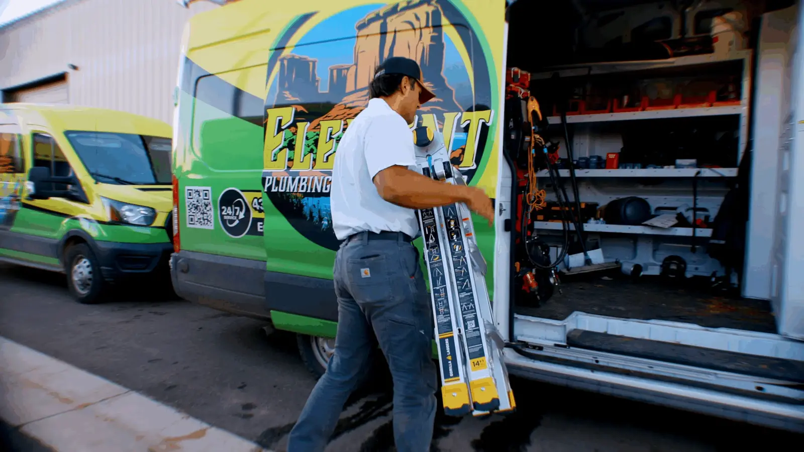 Element Technician Loading Equipment from Service Van – St. George, UT