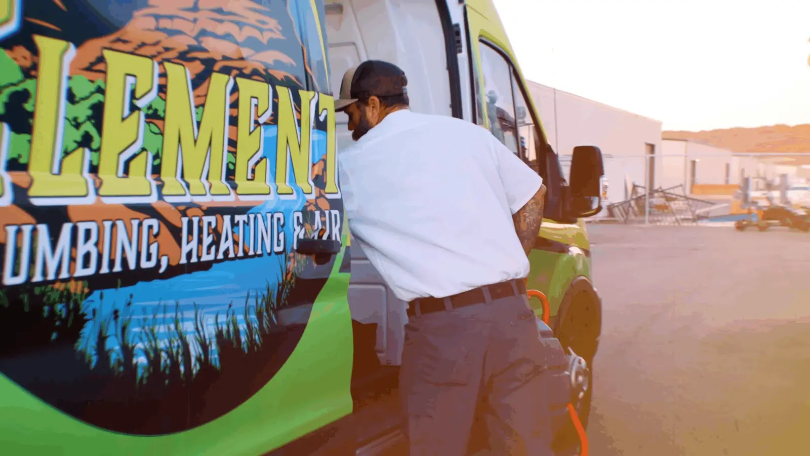 Element technician performing heater service in St. George, UT