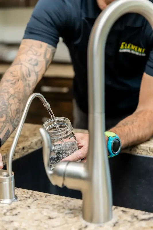 Filtered drinking water from a kitchen tap in St. George, UT