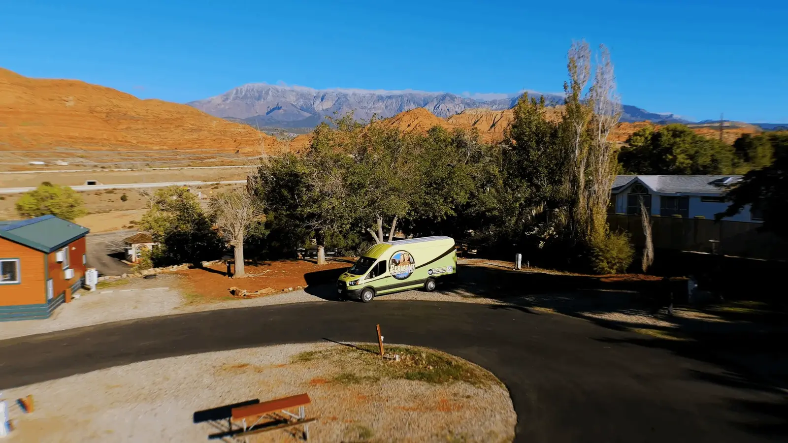 Service Vehicle in Scenic St. George Residential Area